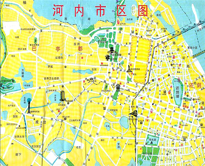 越南河内地图(中文版)